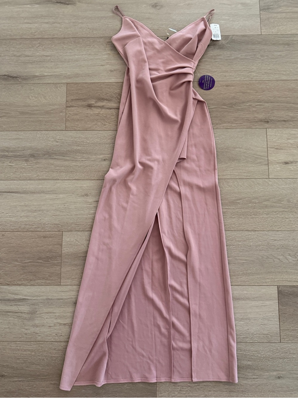 Windsor Blush Pink Spaghetti Strap Prom Dress